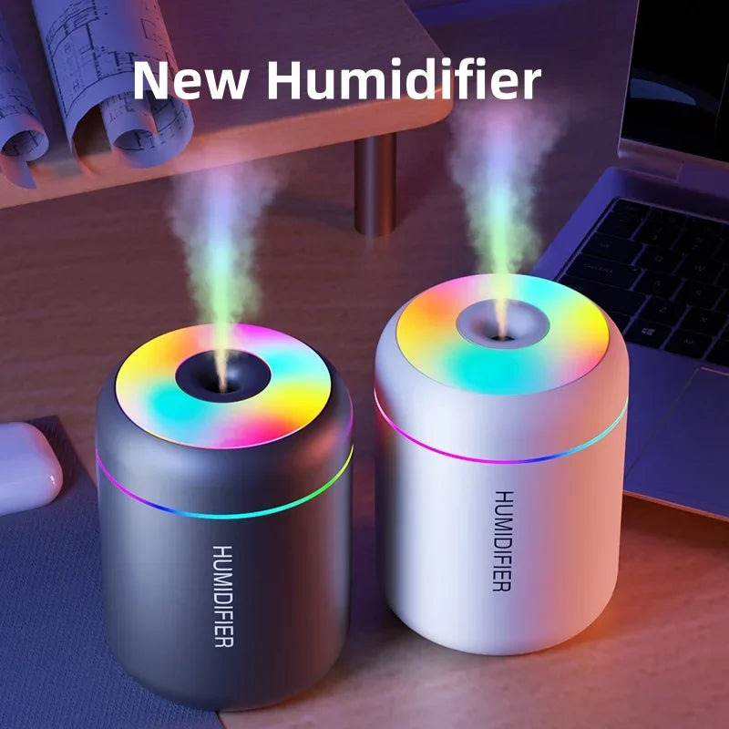 Mini USB Air Humidifier – LED Aroma Diffuser for Home & Car