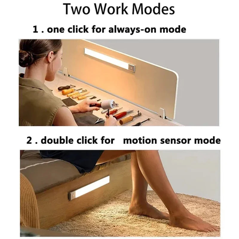 Rechargeable Motion Sensor Cabinet Light – Magnetic Under Cabinet LED Strip