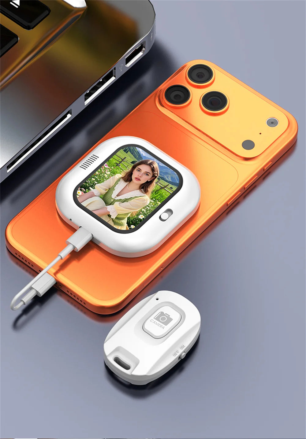 Magnetic Selfie Phone Screen – Bluetooth Vlogging Monitor