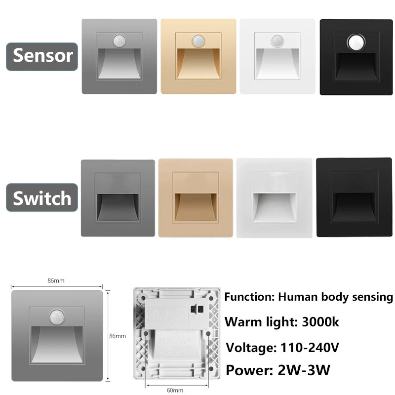 Motion Sensor LED Night Light – Automatic Stair & Wall Light