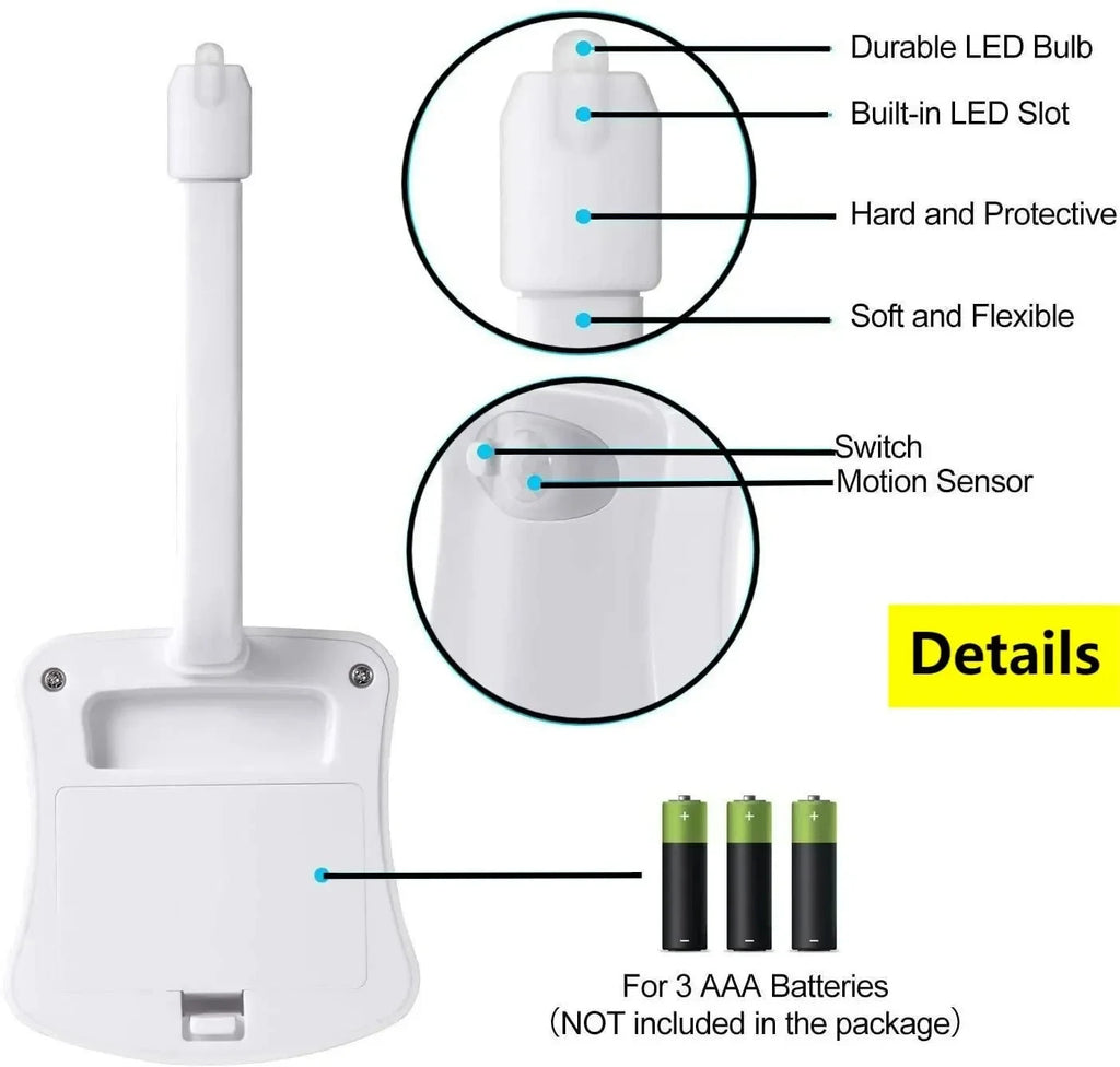 8-Color Motion Sensor Toilet Night Light – Smart LED Bathroom Light